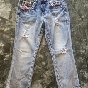 Grace Light Blue Distressed Boyfriend Jeans